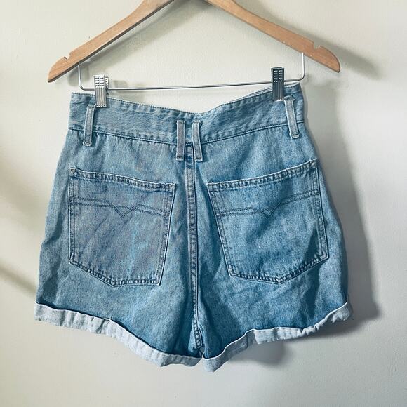 VTG EXP Shorts Denim Jean Ultra High Rise Rolled Hem 90s Mom Casual 11/12 - Picture 3 of 7